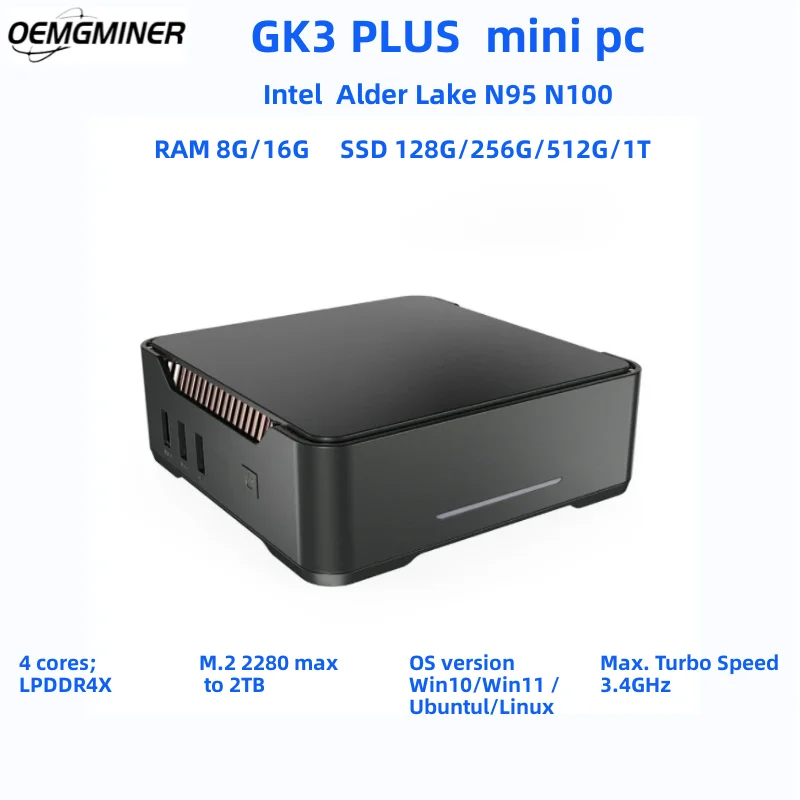 GK3 ÷ gk3v  ̴ PC,  12  N100 N95 GK3 ÷, VGA DDR4 8GB 16GB 256GB 512GB  VGA 4K ÷ , ǰ